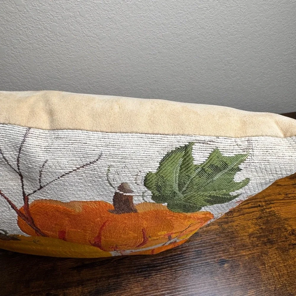 Brentwood Originals October Harvest Pumpkin Throw Pillow 18 x 18 Autumn Decor